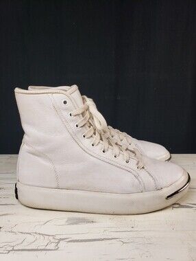 Alexander Wang 'Pia' Lambskin Hi-Top Sneakers in White - Women's 8.5 - 9 US
